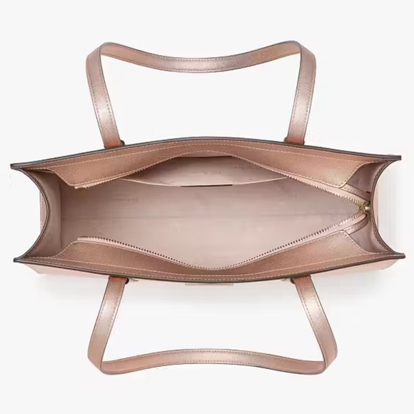 Kate Spade Kenzie Limited Edition Large Metallic Rose Gold Tote - NEW with tags - Picture 4 of 9